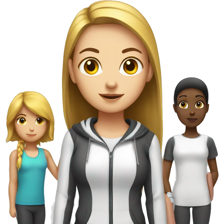 gym girl and smart programmer girl emoji