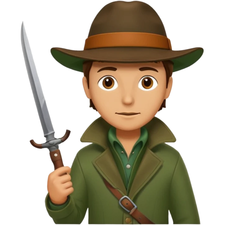 Classic hunter image, without holding a gun emoji