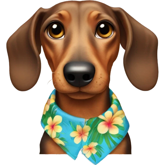 Dachshund wearing Hawaii Hemd  emoji