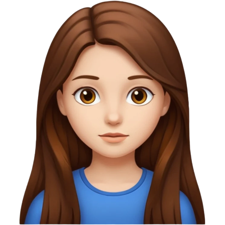 A girl with long hair emoji