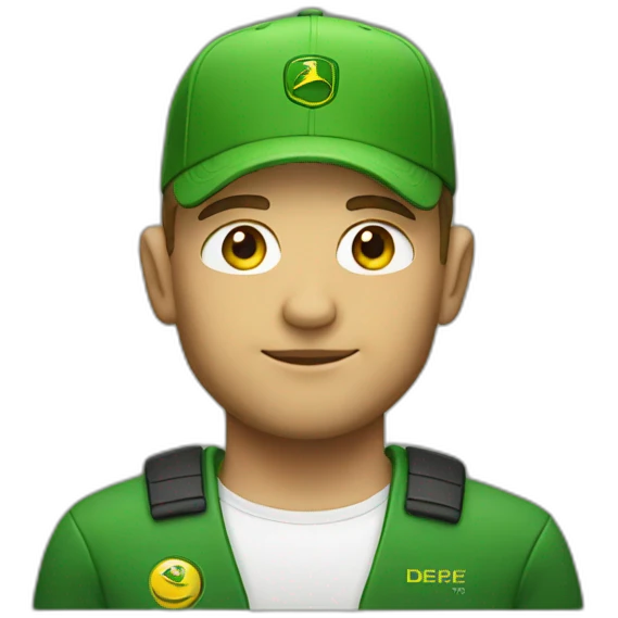 white man with john-deere cap emoji