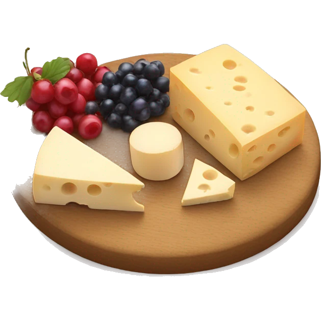 Cheese board with berries emoji