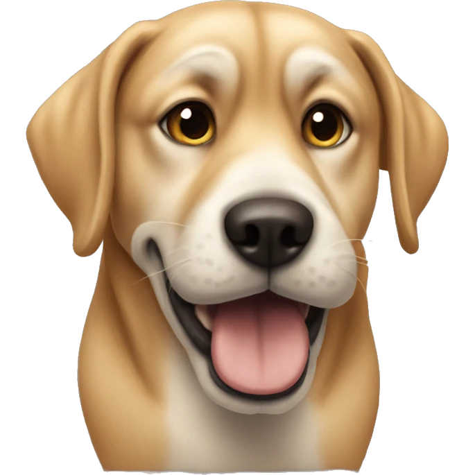 dog looking very fucking stupid like for real actually idiotic emoji