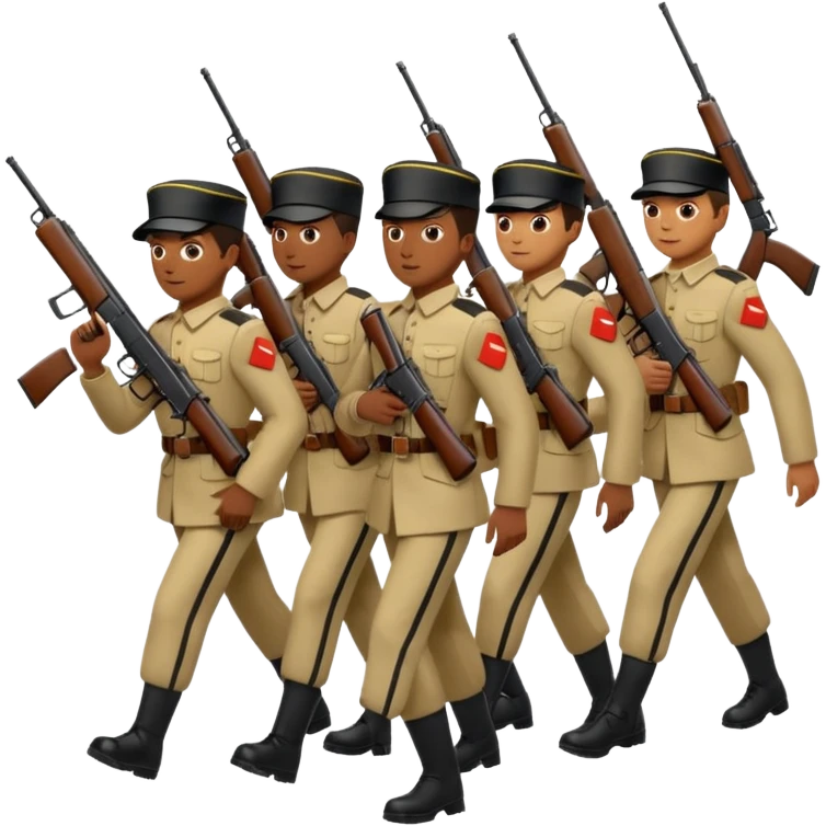 10,000 SOLDIERS MARCHING WITH RANDOM GUNS emoji