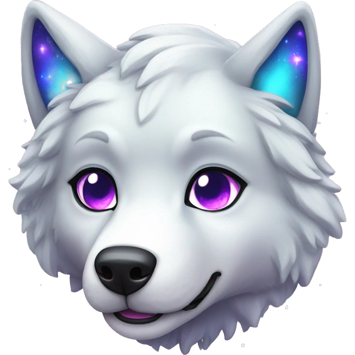 kawaii shiny  nebula wolf emoji