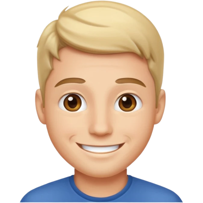 Handsome guy emoji like round IOS emoji emoji