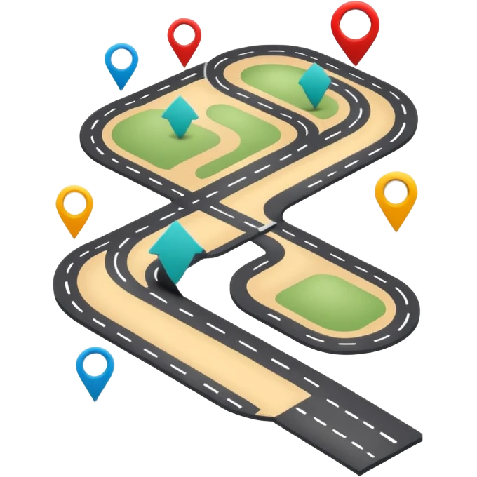 simple Roadmap (product management) for professional presentation emoji