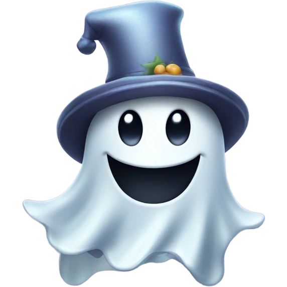 cute Ghost posing with hat emoji