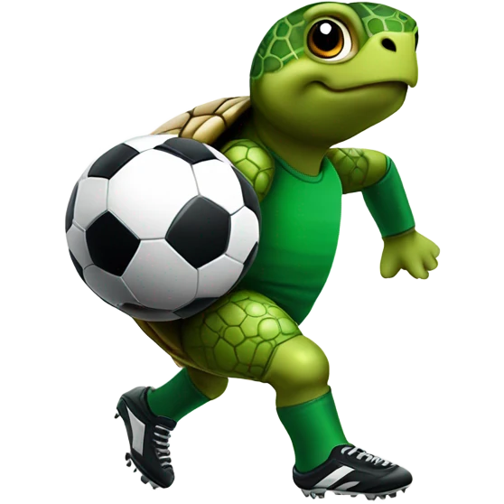Footballer turtle emoji