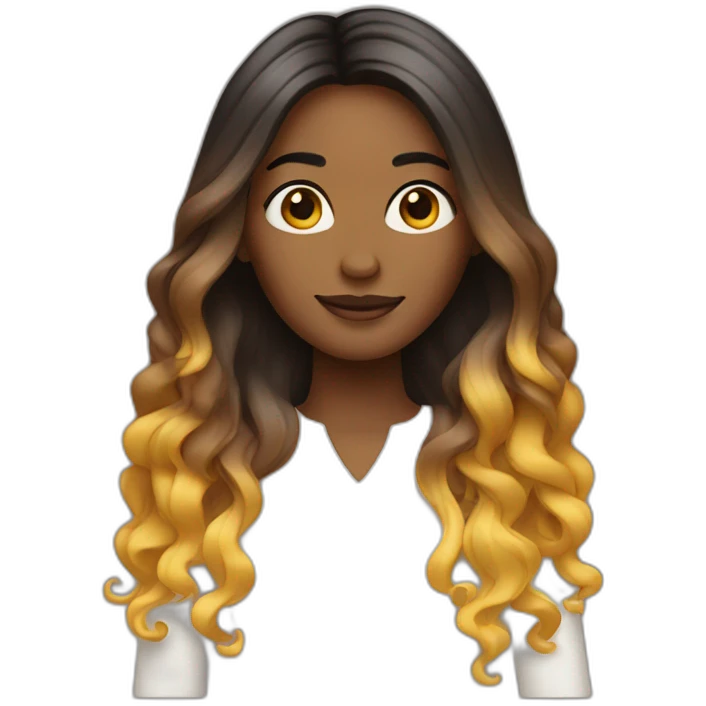 Long ombré hair woman emoji