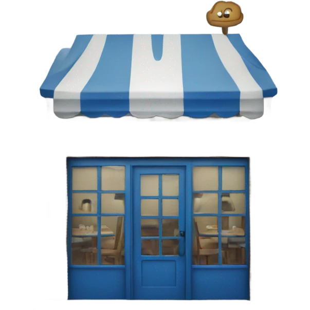 restaurant blue emoji