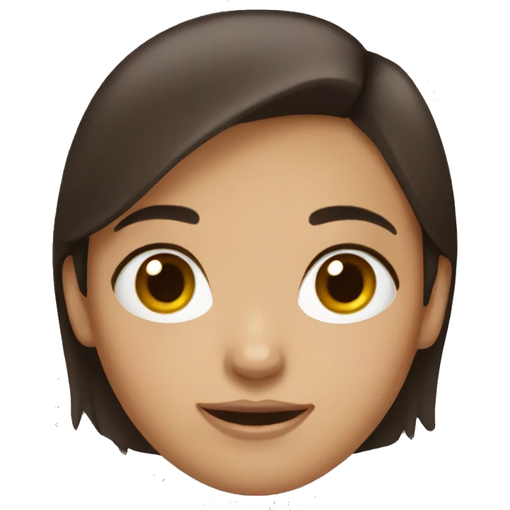 dark brown hair girl emoji