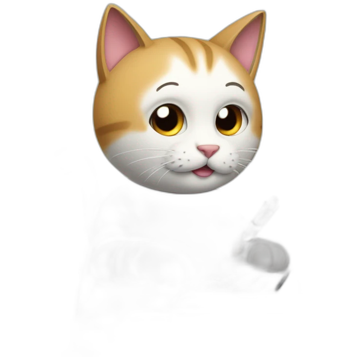 Gato escribiendo en una máquina de escribir emoji