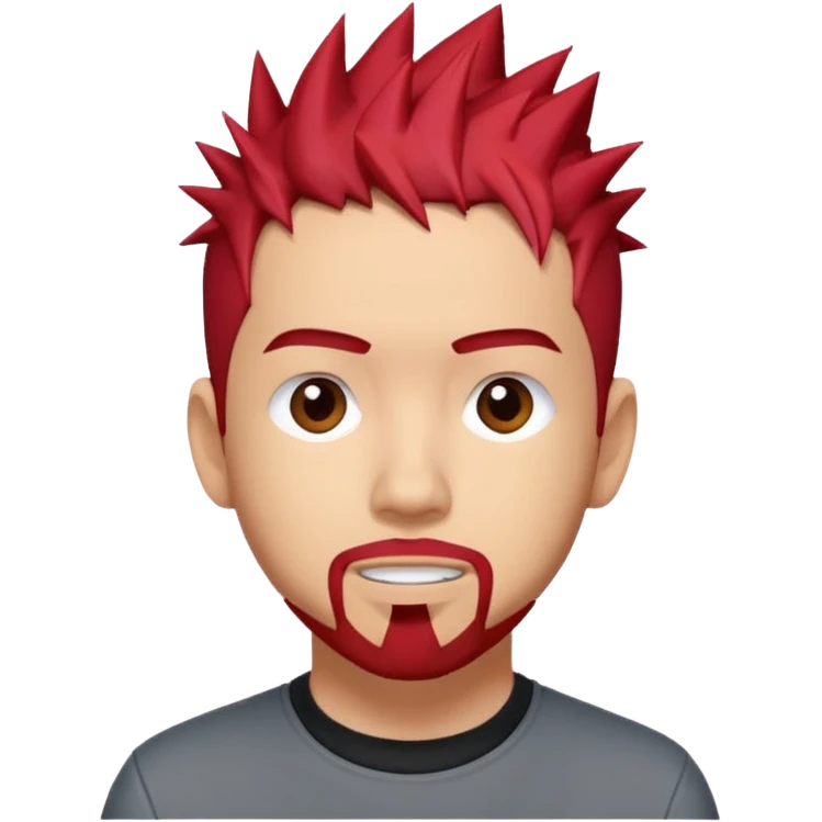 Mike Shinoda red spike hair emoji