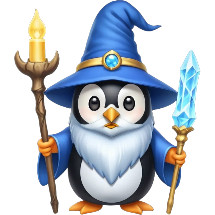 Penguin Wizard emoji