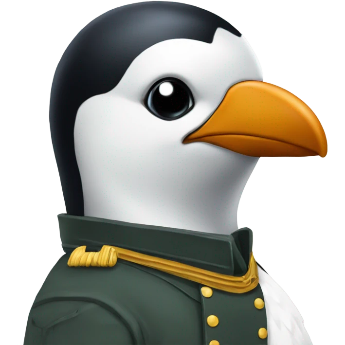 Military penguin emoji