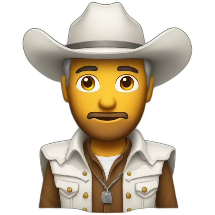 white cowboy shrug emoji