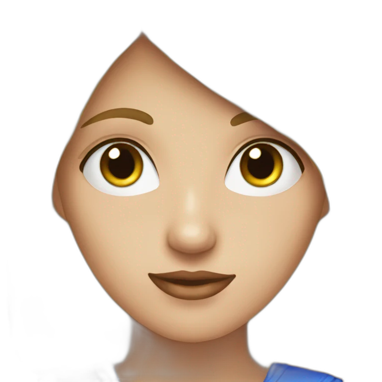 Una chica rubia y con los ojos azules  emoji