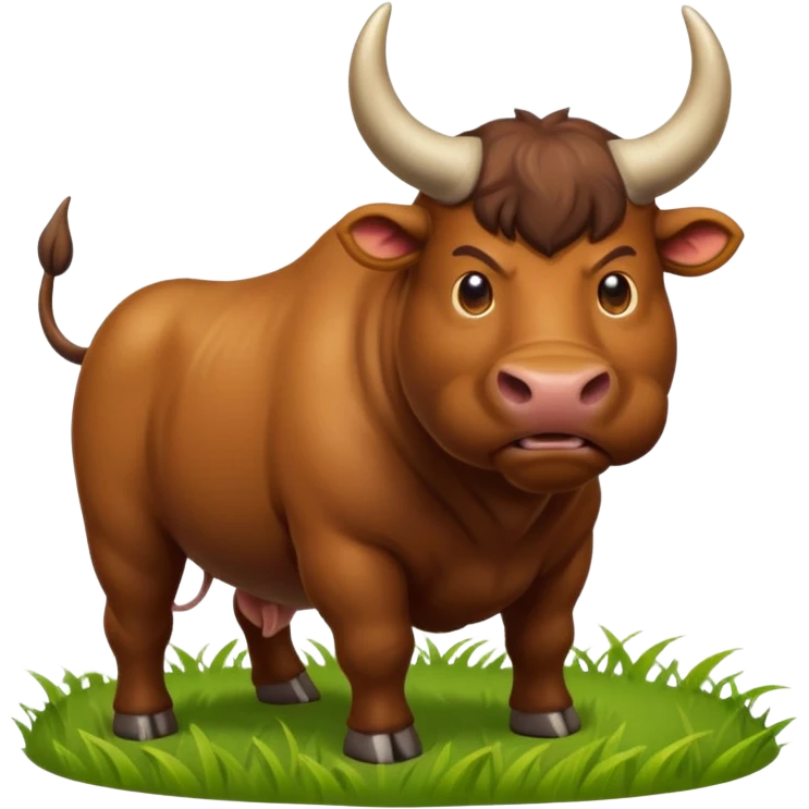 Bull with horns pooping emoji