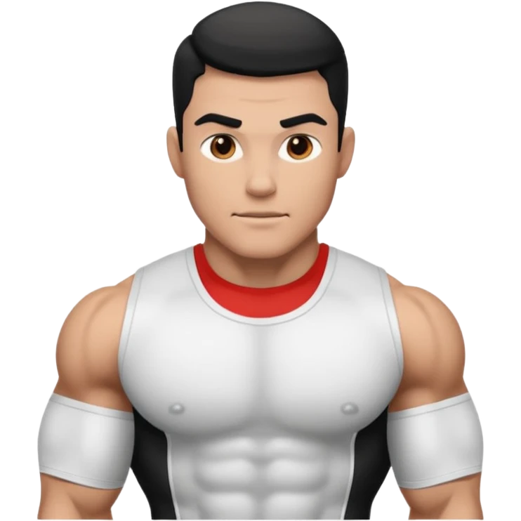 gigachad, black and white emoji