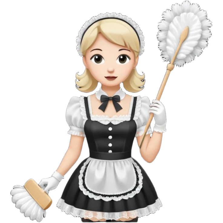 Full body  Man French maid uniform emoji