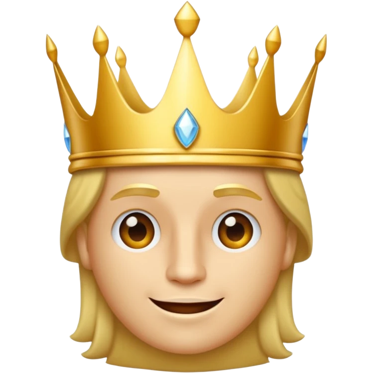 Diente blanco con corona de rey emoji