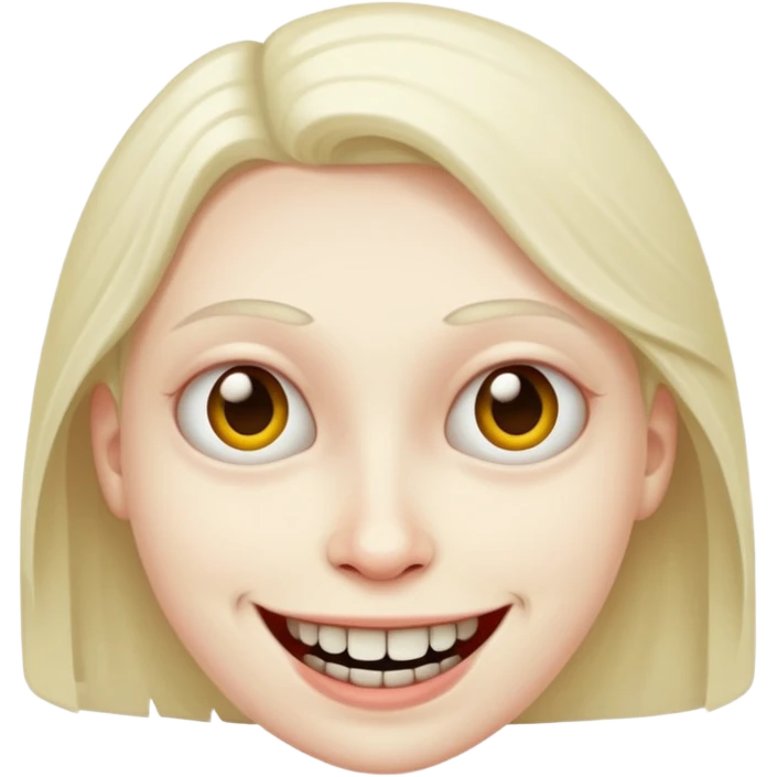 Weird creepy smile  emoji