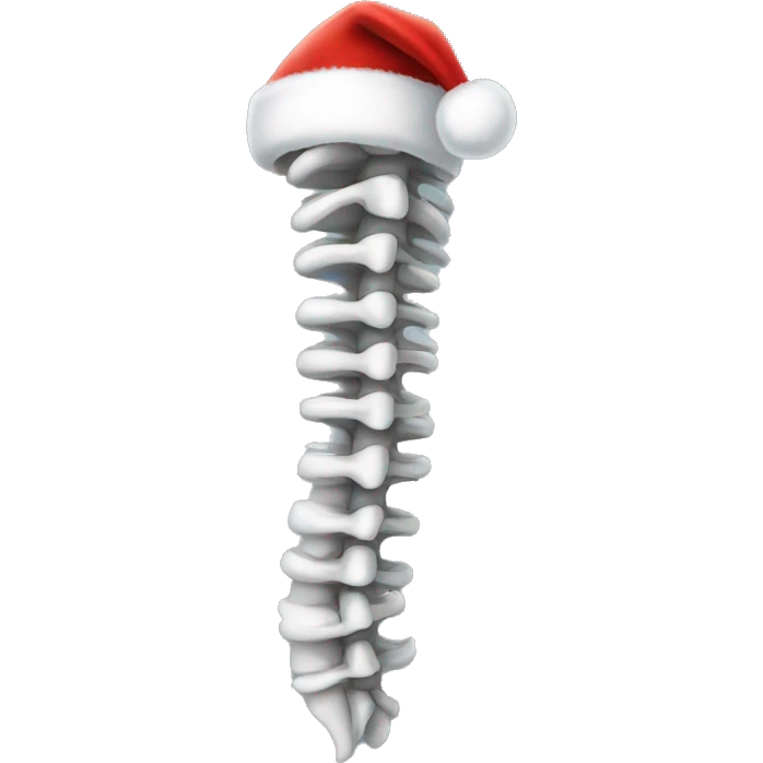 Spine in a Santa hat emoji