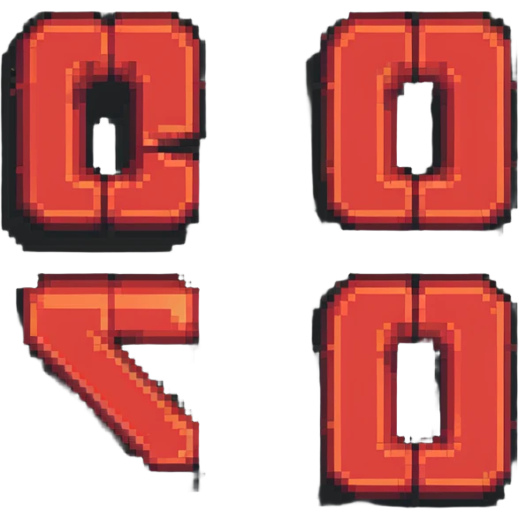 pixel art style text 'ZETRIX' in all caps, red color, blocky retro font emoji