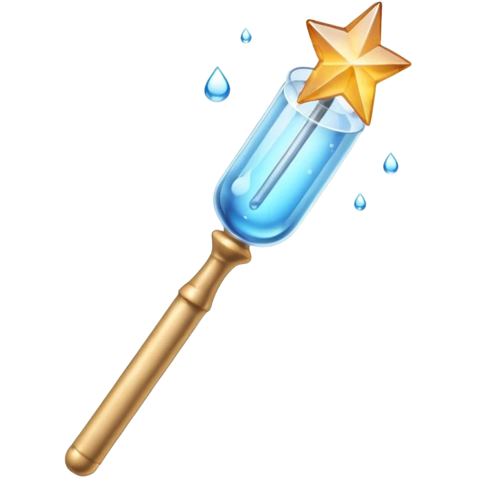 magic wand water 
 emoji