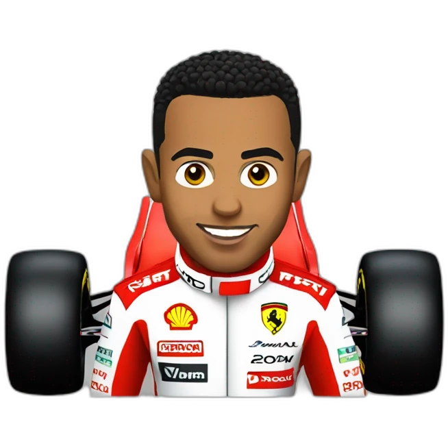 lewis hamilton in a ferrari emoji