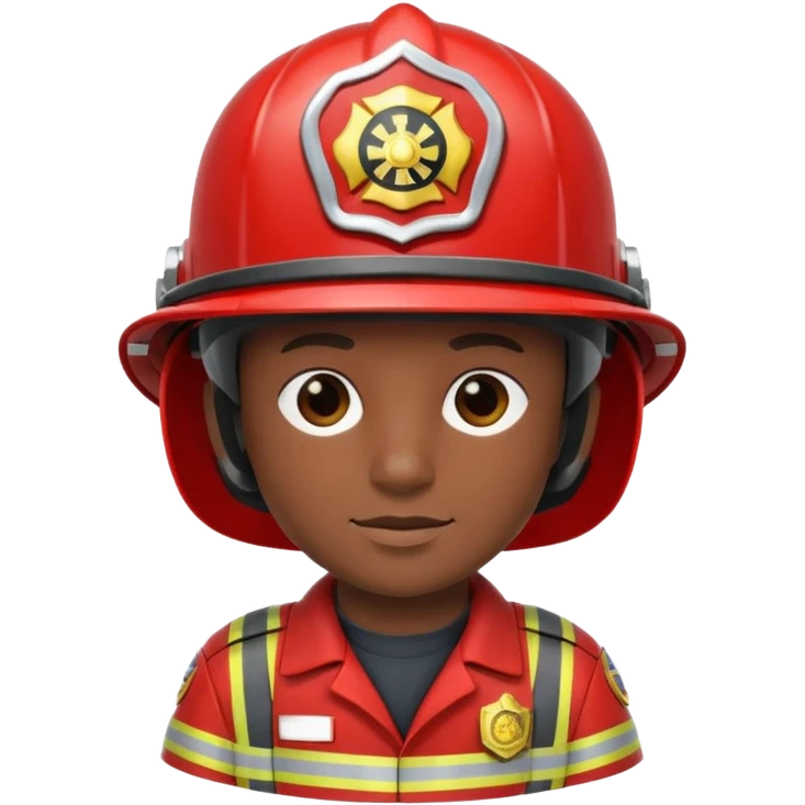 helmet fireman in unfiorm emoji