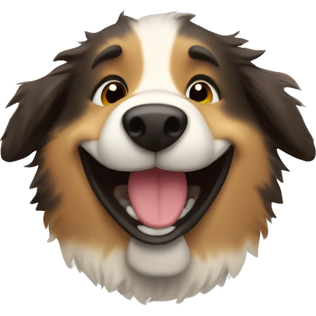 Australien Shepherd laughing  emoji
