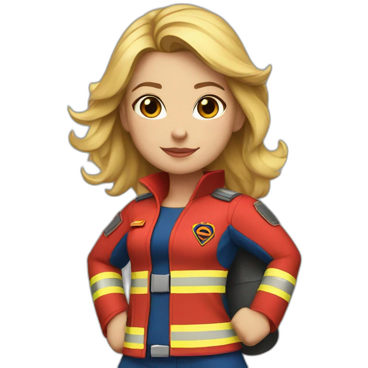 supergirl-firefighter emoji