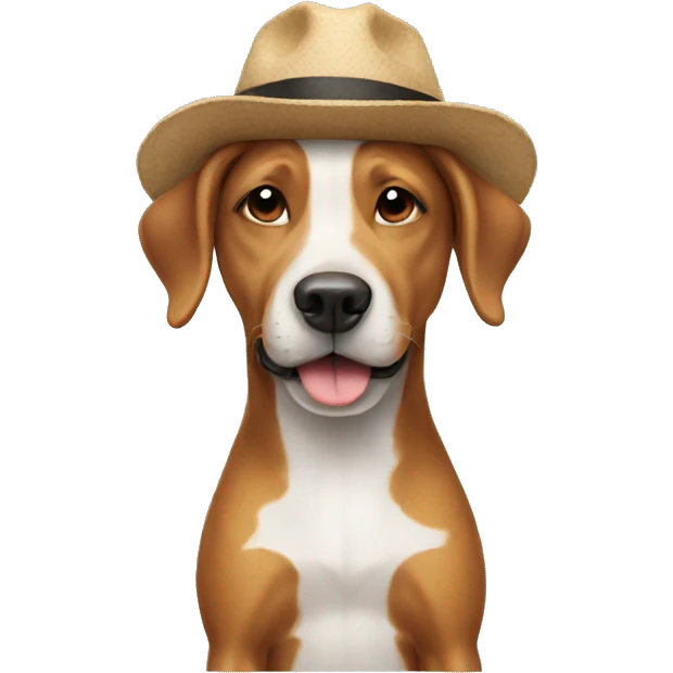 Dog wearing a hat emoji