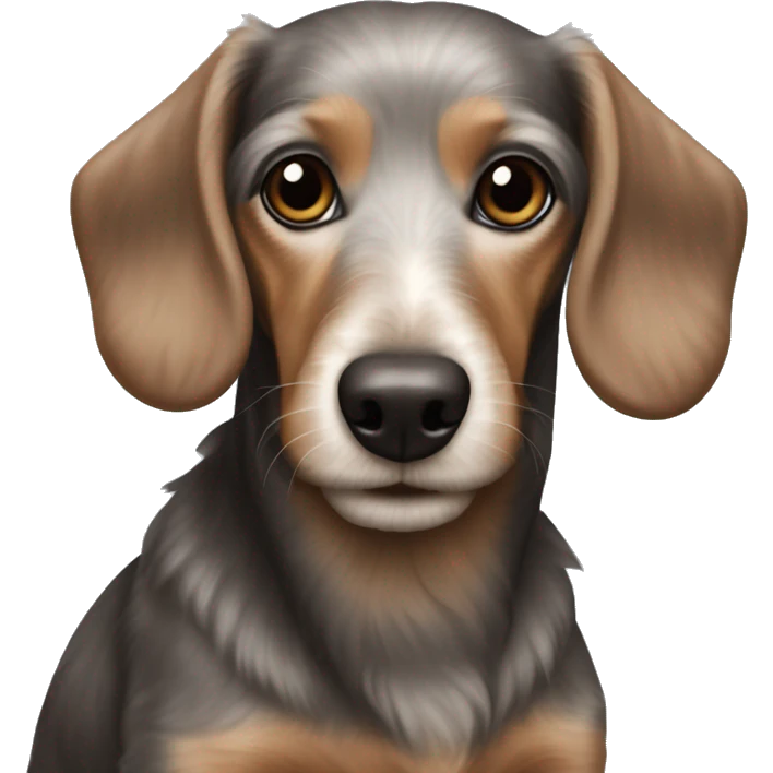 Dachshund and poodle mix grey brown  emoji