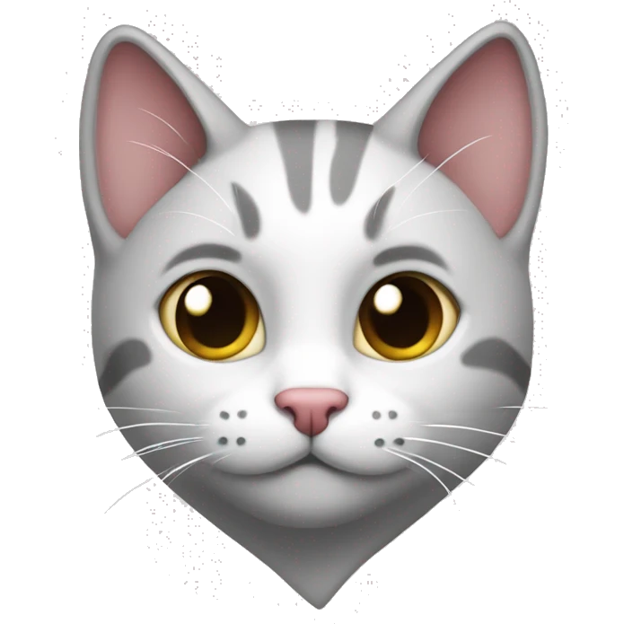 Gato con corazón blanco  emoji