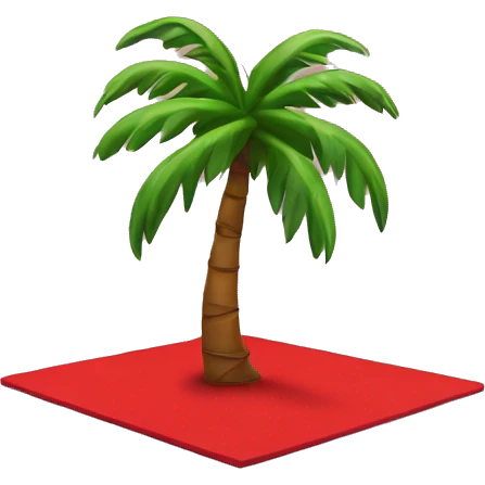 a palm tree on a red carpet  emoji