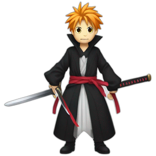 Ichigo Kurosaki with sword emoji