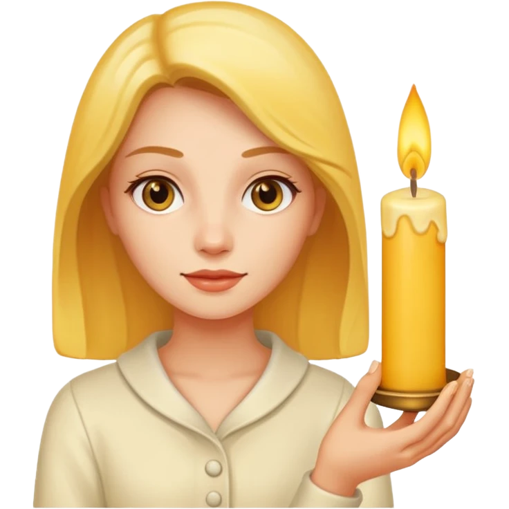  woman holding candle emoji