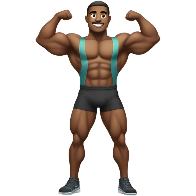 sport gym with her muscles  emoji