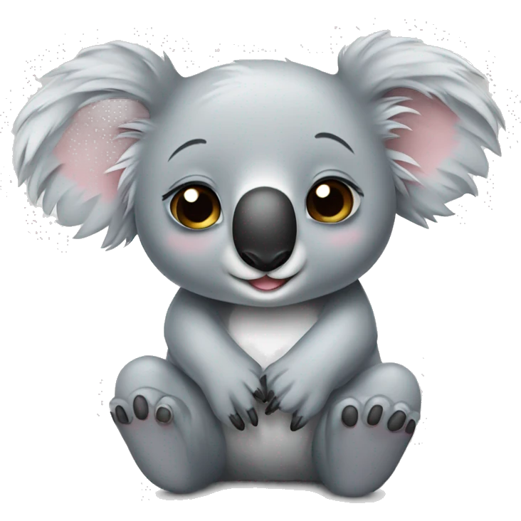 koala with saying miss you emoji