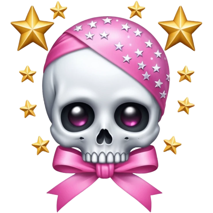 Make this 💀 with a 🎀 and some ✨ emoji