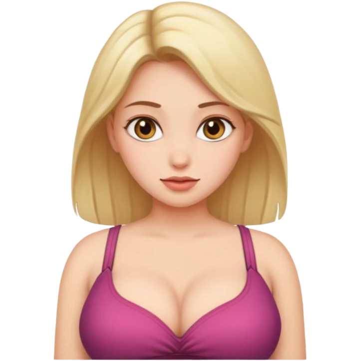 naked girl with bog boobs emoji