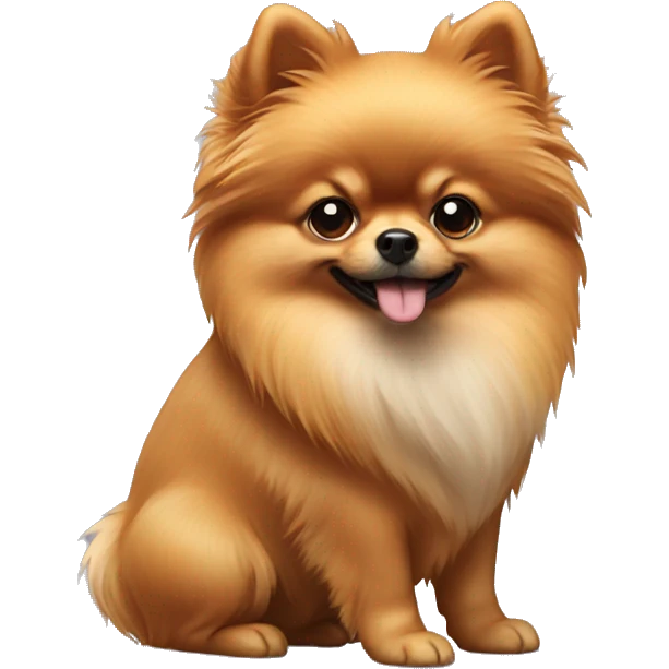 Pomeranian dog from side  emoji