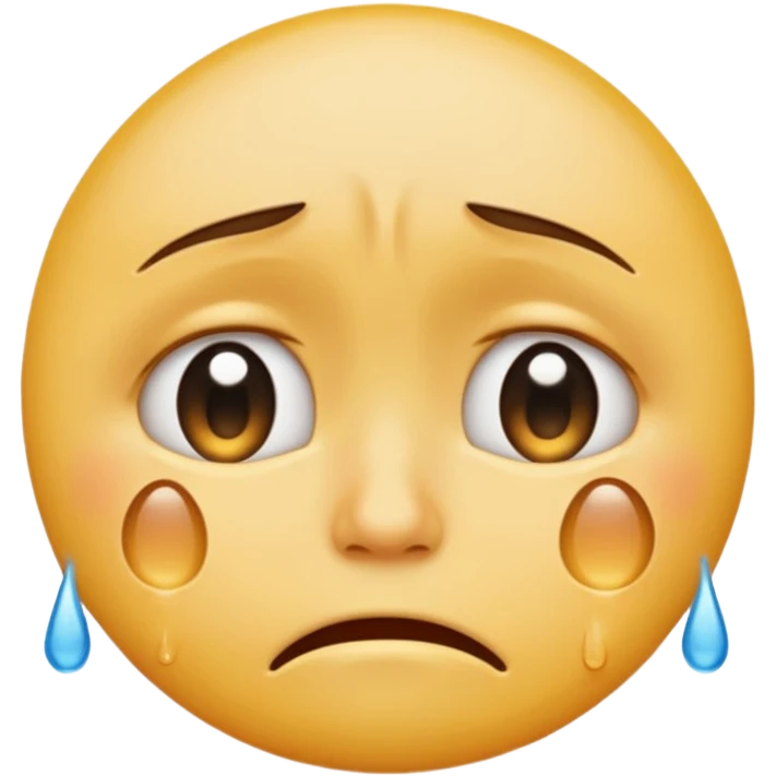crying face emoji, expressive and clear emoji