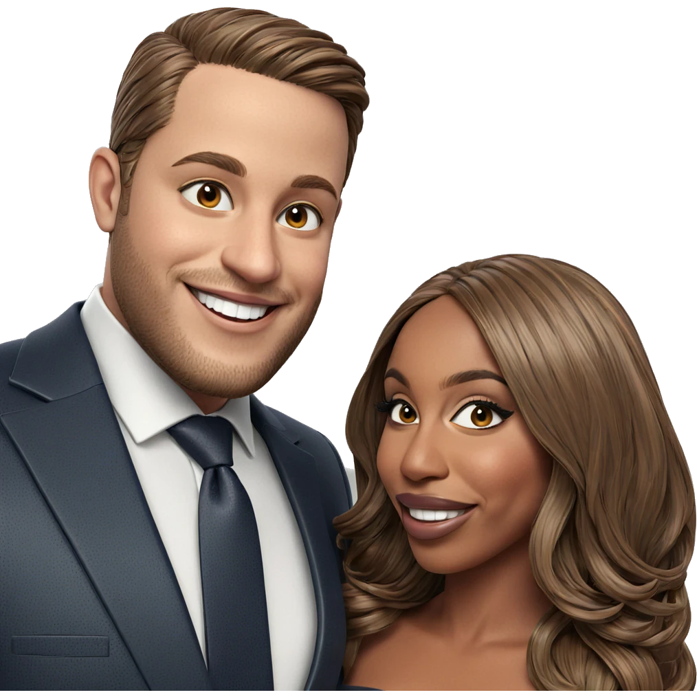 smiling couple in formal attire emoji