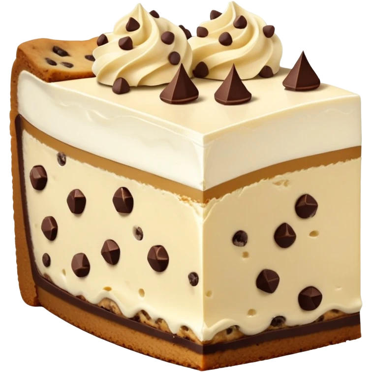 Cookie dough cheesecake slice  emoji