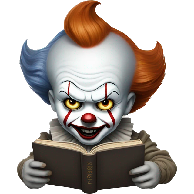Pennywise reeding a book emoji
