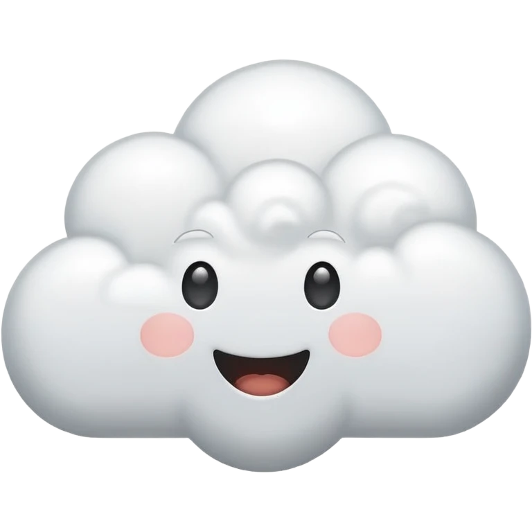 talking cloud icon with 3 dots inside emoji